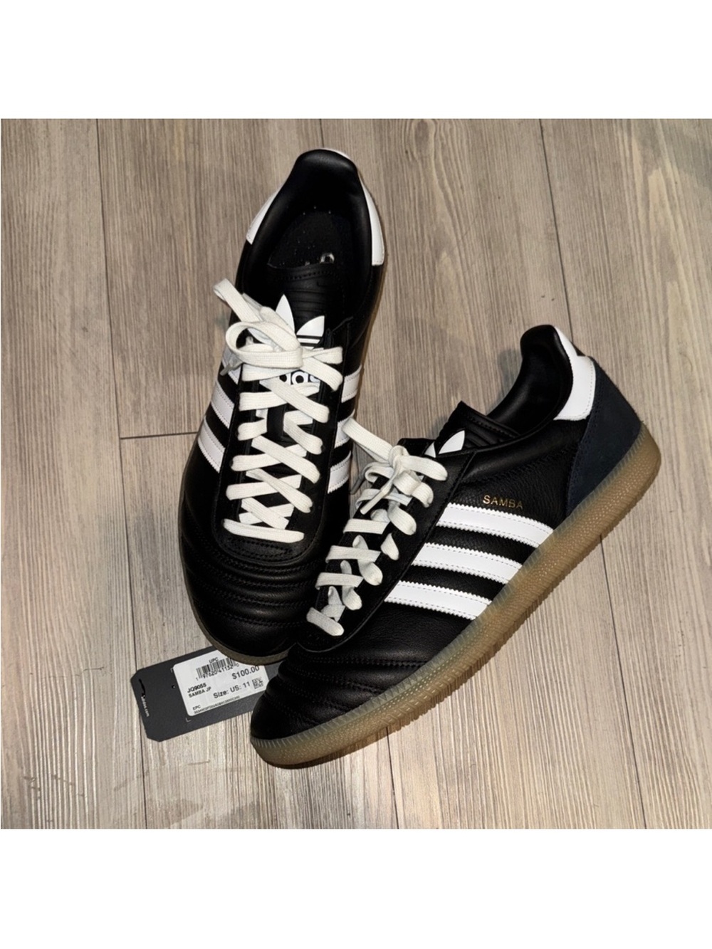 adidas Samba Black White Leather Classic Sneakers